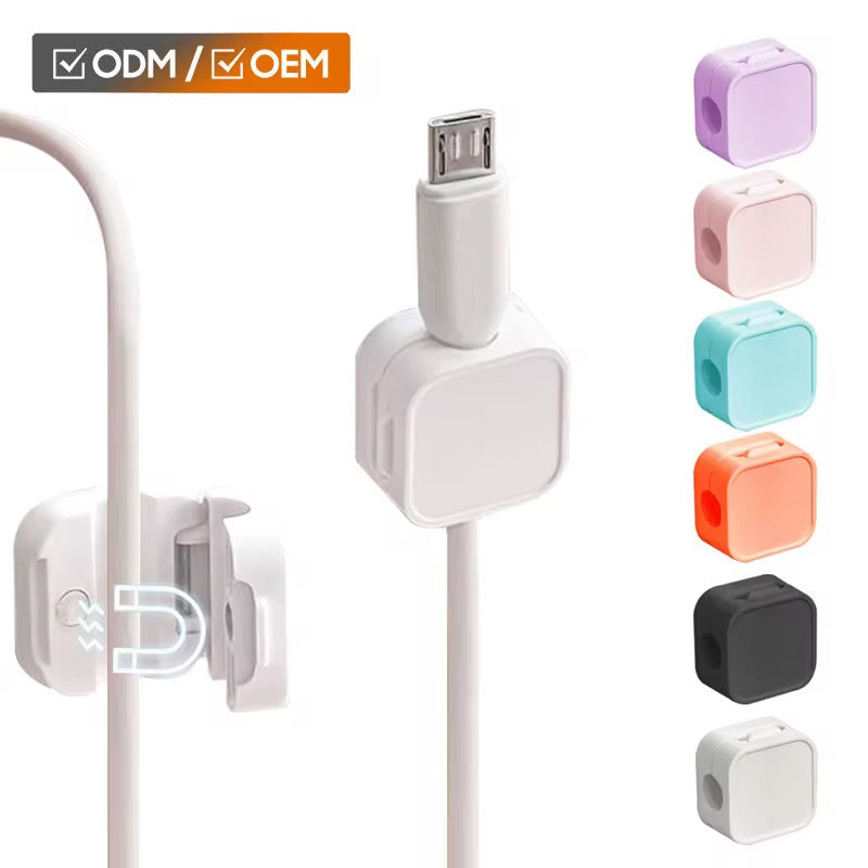 Magnetic Desk Cable Organizer Clips (Strong Adhesive Cord Management)
