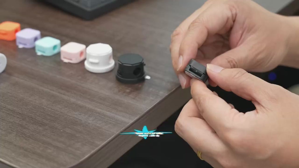 Magnetic Desk Cable Organizer Clips (Strong Adhesive Cord Management)